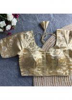 Shimmer Jacquard Gold Festival Wear Jacquard Work Readymade Blouse